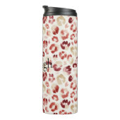 Rode Crème Luipaard Dierenprint Thermosbeker (Geroteerd rechts)