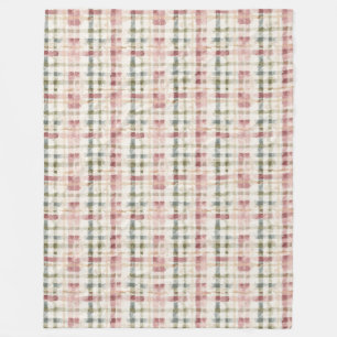 Rode Crème Plaid Strepen Verjaardag Fleece Deken