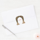 Rode Crème Roos Bruiloft Boog Sticker Thema 🌹 (Envelop)
