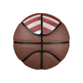 Rode Crème Strepen Basketbal (Rechts)