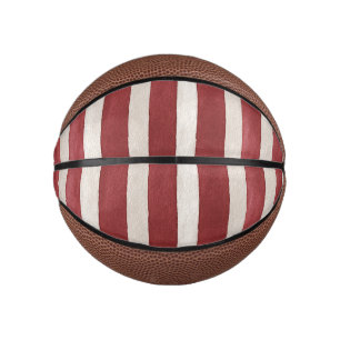 Rode Crème Strepen Basketbal