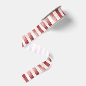 Rode Crème Strepen Bruidscadeau Grosgrain Lint (Achterkant)