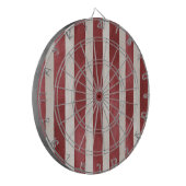Rode Crème Strepen Dartbord (Voorkant Links)