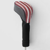 Rode Crème Strepen Golfheadcover (Schuin)