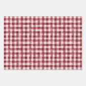 Rode Crème Strepen Kerst Inpakpapier Vel (Voorkant 2)