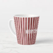 Rode Crème Strepen Kerst Latte Mok (Linkerhoek)