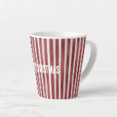 Rode Crème Strepen Kerst Latte Mok (Rechterhoek)