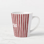Rode Crème Strepen Kerst Latte Mok (Rechts)