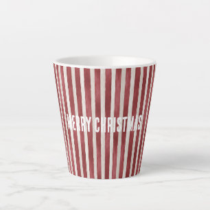 Rode Crème Strepen Kerst Latte Mok
