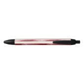 Rode Crème Strepen Zwarte Inkt Pen (Achterkant)