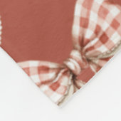 Rode Crème Strik Fleece Deken (Hoek)