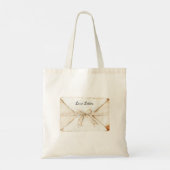 Rode Crème Strik Tote Bag (Achterkant)