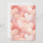 Rode Crème Witte Hartjes Ballonnen Verjaardag Kaart (Achterkant)