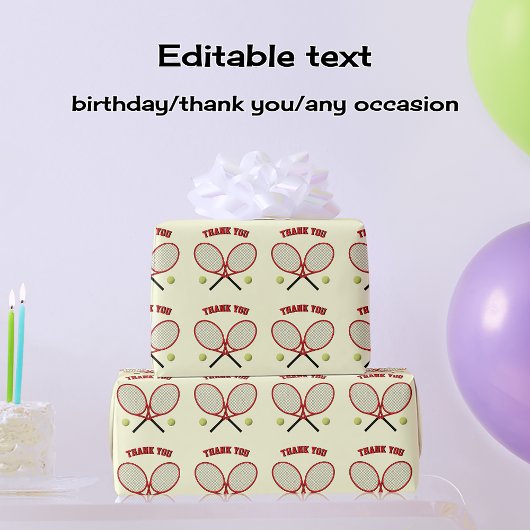 Rode crèmetennis, elk gewenst moment aangepast cadeaupapier