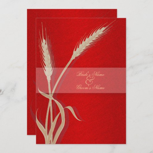 Rode crèmewijn kaart (Voorkant / Achterkant)