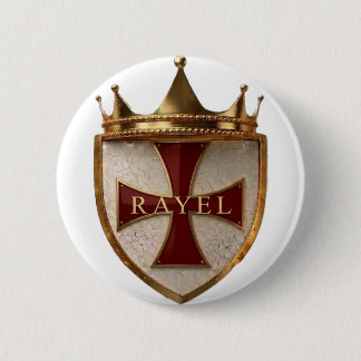 Rode Crest RayEl-knop / Badge Ronde Button 5,7 Cm