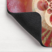 Rode Cricketballen ontwerp Muismat (Hoek)