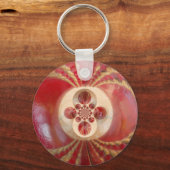 Rode Cricketballen ontwerp Sleutelhanger (Voorkant)