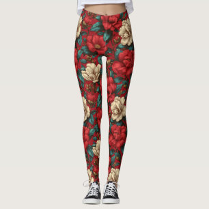 Rode Crossfit Gardenias Bloem Geschenken Voor Vrou Leggings