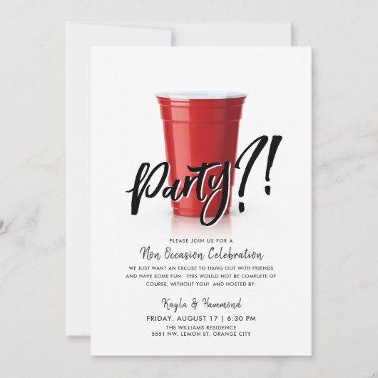 Rode Cup | Alle gelegenheidsfeestdagen Rood Kaart (Voorkant)