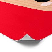 Rode Cupcake Print, Dessert Thema  Poster (Hoek)