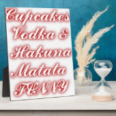 Rode Cupcakes Wodka Hakuna Matata GRAPPIG. Fotoplaat (Zijkant)