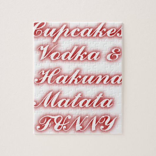 Rode Cupcakes Wodka Hakuna Matata GRAPPIG. Legpuzzel (Verticaal)