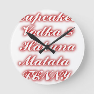 Rode Cupcakes Wodka Hakuna Matata GRAPPIG. Ronde Klok
