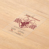 Rode Cupido Singles Valentijnsdagfeest  Acryl Uitnodigingen (Laagn)