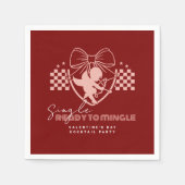 Rode Cupido Singles Valentijnsdagfeest Servet (Voorkant)