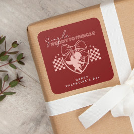 Rode Cupido Singles Valentijnsdagfeest  Vierkante Sticker