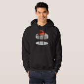 Rode Curlingsteen Wintersporten Hoodie (Voorkant volledig)