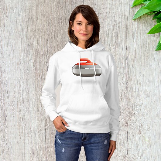 Rode Curlingsteen Wintersporten Hoodie