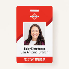 Rode Custom Employee Logo Foto ID Naam Badge