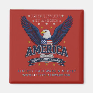 Rode Custom Promo America 250ste Verjaardag Adelaa Magneet