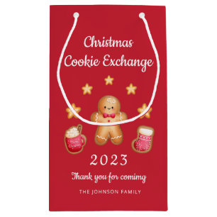 Rode Cute Gemberkoek Man Kerst Koekjes Uitwisselin Klein Cadeauzakje