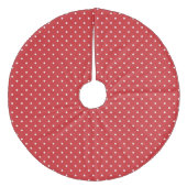Rode Cute Stippen Fleece Kerstboom Rok (Voorkant)