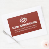 Rode Cyber Technologie Computerbedrijf Aangepast Rechthoekige Sticker (Envelop)