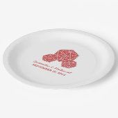 Rode D20-Borden voor weddenschappen met een dijs Papieren Bordje (Gekanteld)