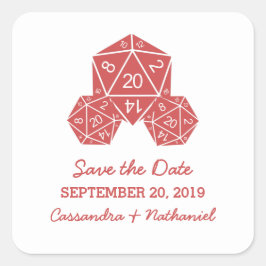 Rode D20-muis Sla de Stickers op de datum op