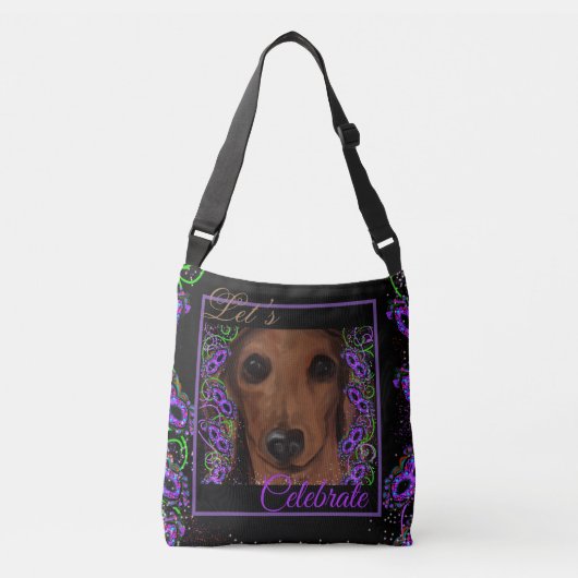 Rode Dachshond    Crossbody Tas (Voorkant)