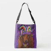RODE DACHSHOND CROSSBODY TAS (Achterkant)