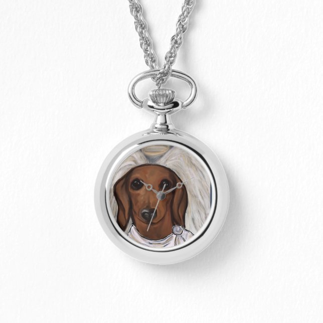 Rode Dachshond Horloge (Voorkant)