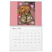 Rode Dachshond Kalender (Feb 2027)