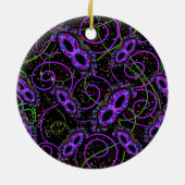 Rode Dachshond      Keramisch Ornament (Achterkant)