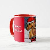 Rode Dachshond Mok (Voorkant links)