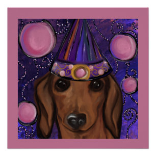 Rode Dachshond Perfect Poster
