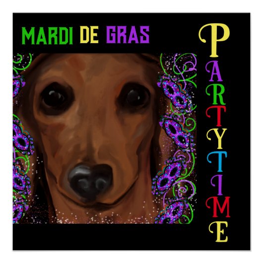 Rode Dachshond Perfect Poster (Voorkant)