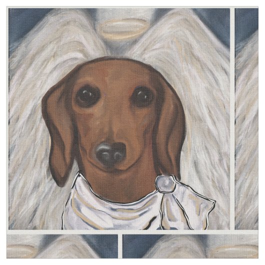 Rode Dachshond  Stof (Close Up)