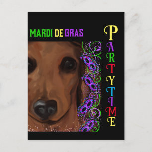 Rode Dachshund Briefkaart